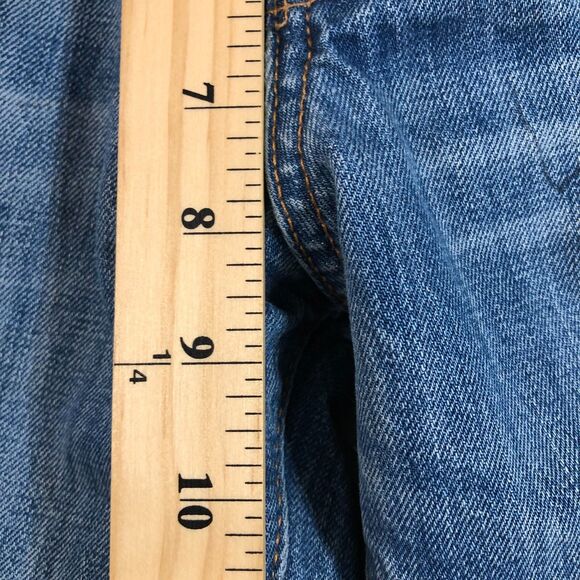 Abercrombie Fitch Jeans Mens 30x32 Blue Button‎ Fly Preppy Thrashed Distressed - Picture 10 of 11